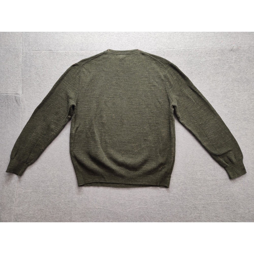 J Crew Men Sweaters L Green Crew Neck Pullover Long Sleeve Comfort Logo Casual - Picture 11 of 16